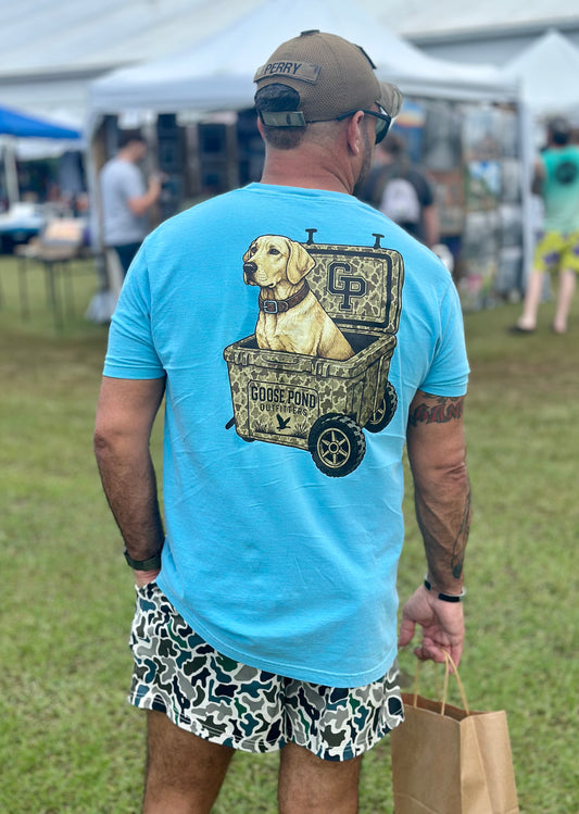 Yellow Lab Cooler Tee - Sapphire