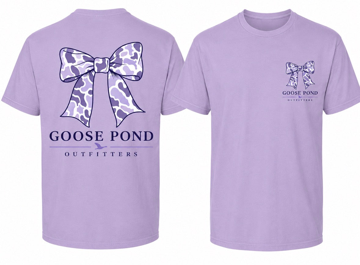 Purple Camo Bow Tee