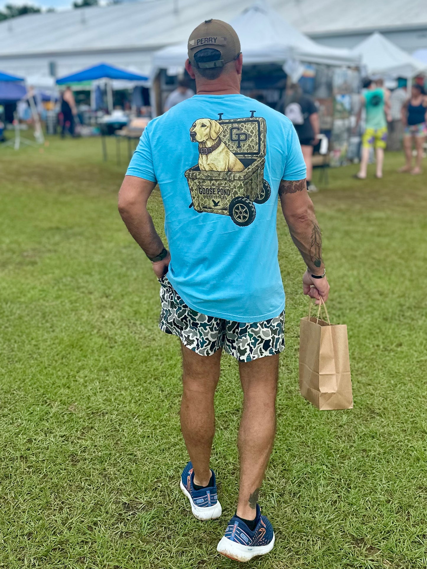 Yellow Lab Cooler Tee - Sapphire